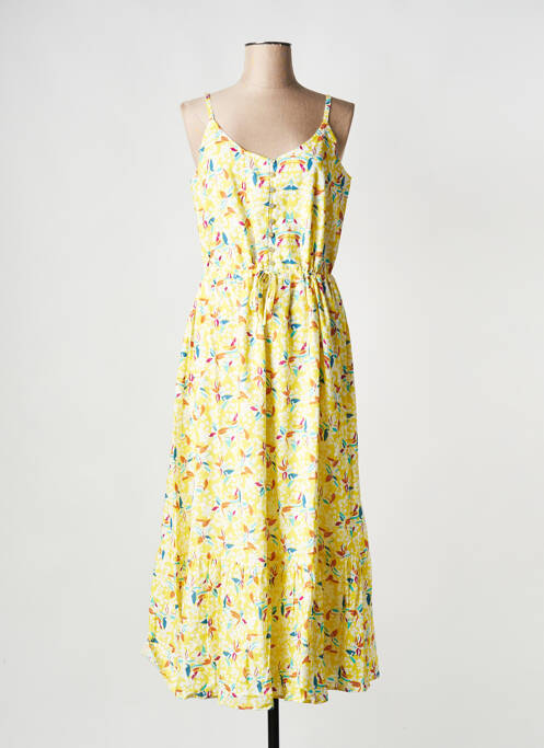 Robe mi-longue jaune EKYOG pour femme