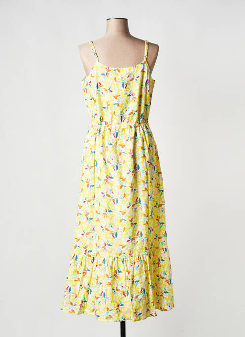 Robe mi-longue jaune EKYOG pour femme