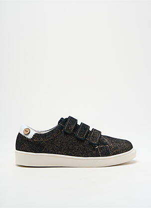 Baskets fermeture lacets bout rond noir FAGUO fille