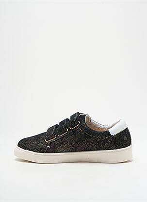 Baskets fermeture lacets bout rond noir FAGUO fille