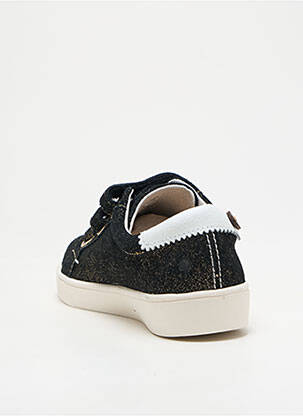 Baskets fermeture lacets bout rond noir FAGUO fille