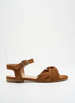 Sandales/nu pieds fermeture boucle(s) talon plat jusqu'à 3cm marron GEORGIA ROSE femme