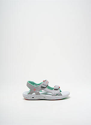 Sandales/nu pieds fermeture boucle(s) bout ouvert gris COLUMBIA fille