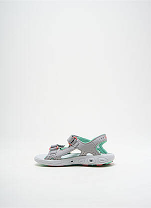 Sandales/nu pieds fermeture boucle(s) bout ouvert gris COLUMBIA fille