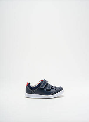 Baskets fermeture lacets bout rond bleu CLARKS garçon