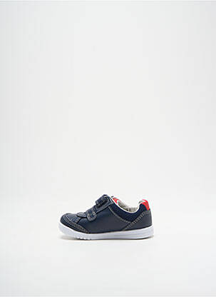 Baskets fermeture lacets bout rond bleu CLARKS garçon