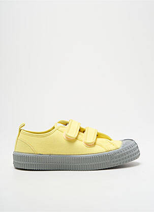 Baskets fermeture zippée bout rond jaune NOVESTA enfant