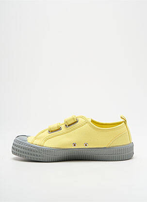 Baskets fermeture zippée bout rond jaune NOVESTA enfant