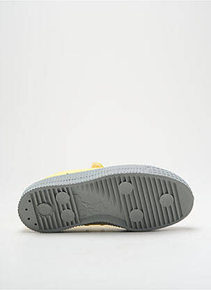 Baskets fermeture zippée bout rond jaune NOVESTA enfant