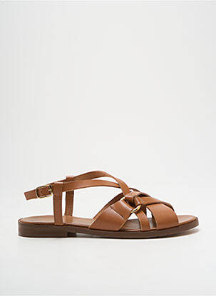 Sandales/nu pieds fermeture boucle(s) talon plat jusqu'à 3cm marron GEORGIA ROSE femme