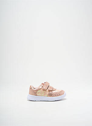 Baskets fermeture lacets bout rond rose CLARKS fille