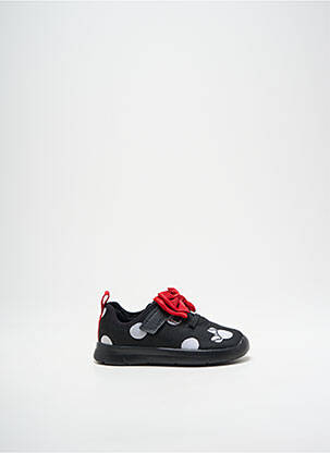 Baskets fermeture lacets bout rond noir CLARKS fille
