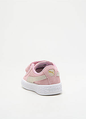 Baskets fermeture lacets bout rond rose PUMA fille