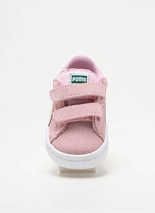 Baskets fermeture lacets bout rond rose PUMA fille