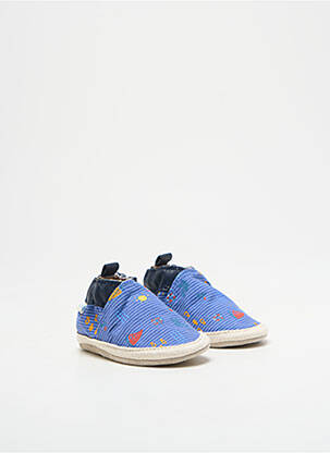 Chaussons/pantoufles fermeture elastique bout rond bleu ROBEEZ garçon