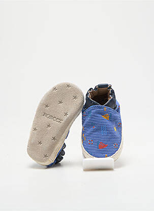 Chaussons/pantoufles fermeture elastique bout rond bleu ROBEEZ garçon