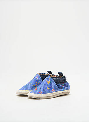 Chaussons/pantoufles fermeture elastique bout rond bleu ROBEEZ garçon