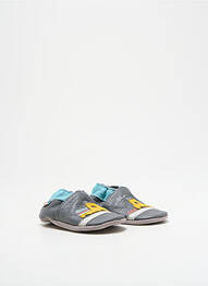 Chaussons/pantoufles fermeture elastique bout rond gris ROBEEZ garcon