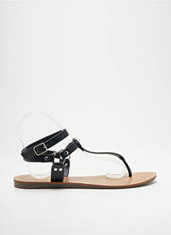Tongs fermeture boucle(s) bout ouvert noir ONLY femme