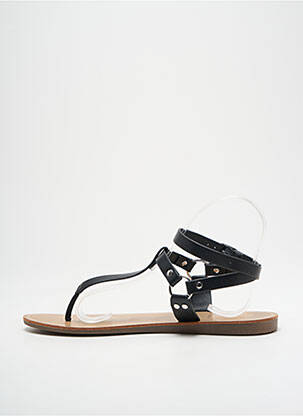 Tongs fermeture boucle(s) bout ouvert noir ONLY femme