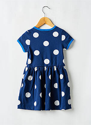 Robe mi-longue col rond bleu PETIT BATEAU fille