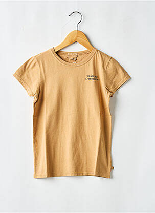 T-shirt col rond marron ARSENE ET LES PIPELETTES garçon
