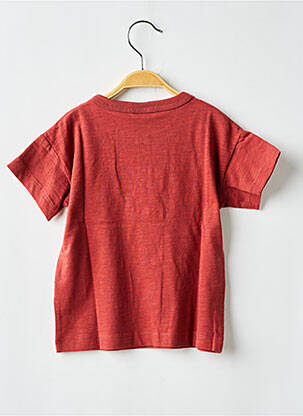 T-shirt col rond orange PETIT BATEAU fille