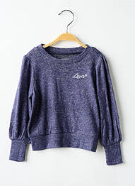 Pull col rond bleu LEVIS fille
