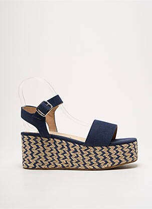 Sandales/nu pieds talon compensé talon de 7 à 9cm bleu MTNG femme