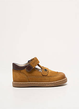 Bottillons fermeture lacets bout rond marron KICKERS garçon