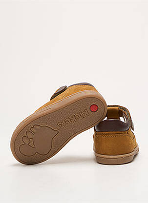 Bottillons fermeture lacets bout rond marron KICKERS garçon