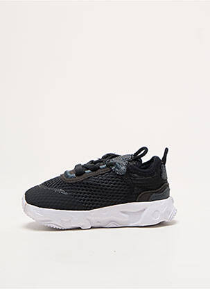 Baskets fermeture elastique bout rond noir NIKE garçon