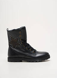 Bottines/boots fermeture zip et lacets bout rond noir SHOESME fille