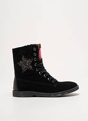 Bottines/boots fermeture zip et lacets bout rond noir SHOESME fille