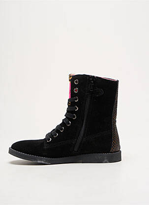Bottines/boots fermeture zip et lacets bout rond noir SHOESME fille