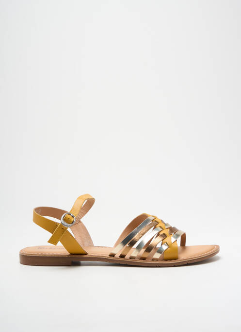 Sandales/Nu pieds jaune KICKERS pour femme