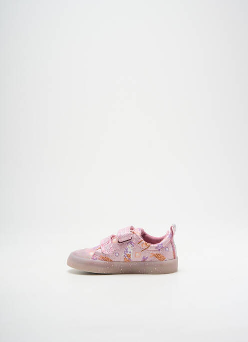 Baskets rose CLARKS pour fille