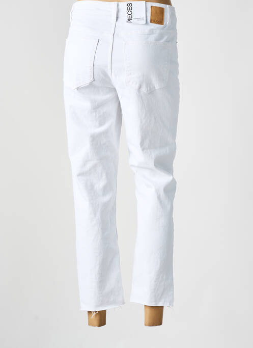 Jeans coupe droite blanc PIECES pour femme