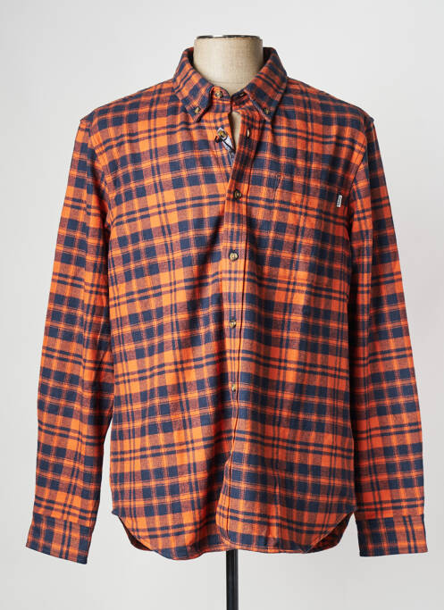 Chemise manches longues marron TIMBERLAND pour homme