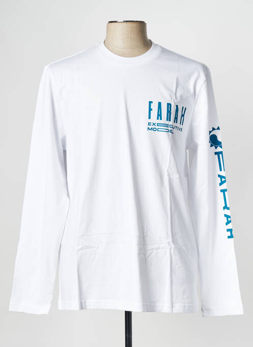 T-shirt blanc FARAH pour homme
