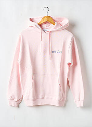 Sweat-shirt à capuche col rond rose MAISON LABICHE femme