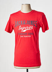 T-shirt rouge JACK & JONES pour homme seconde vue