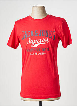 T-shirt rouge JACK & JONES pour homme