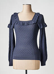 Pull col rond bleu ATELIER REVE femme