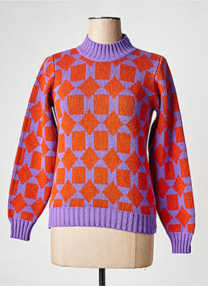 Pull col rond rouge THINKING MU femme