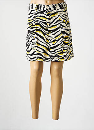 Mini-jupe jaune SEE U SOON pour femme