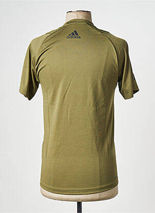 T-shirt col rond vert ADIDAS homme