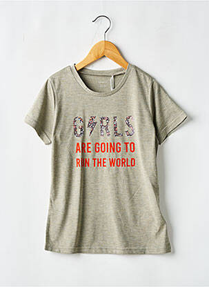 T-shirt col rond marron NAME IT fille