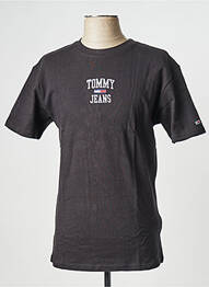 T-shirt col rond noir TOMMY HILFIGER homme