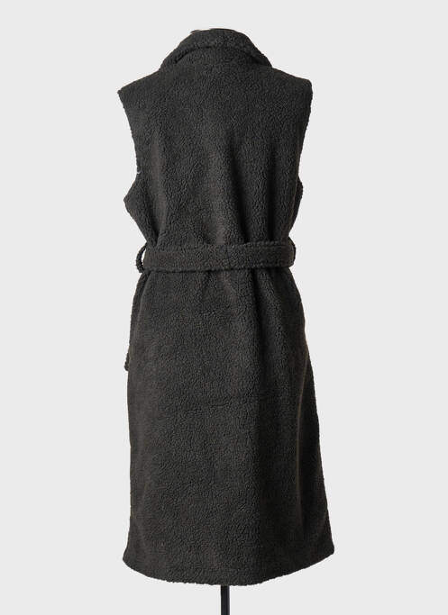 Manteau long noir PIECES femme